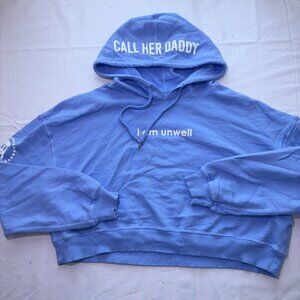 Call Her Daddy Barstool Chicks Daddy Gang Alex Cooper Cropped Hoodie Size M
